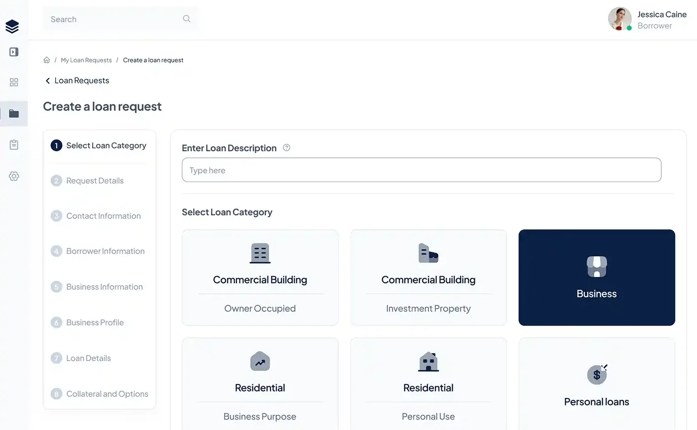 Screenshot of the Lending Stacks loan marketplace